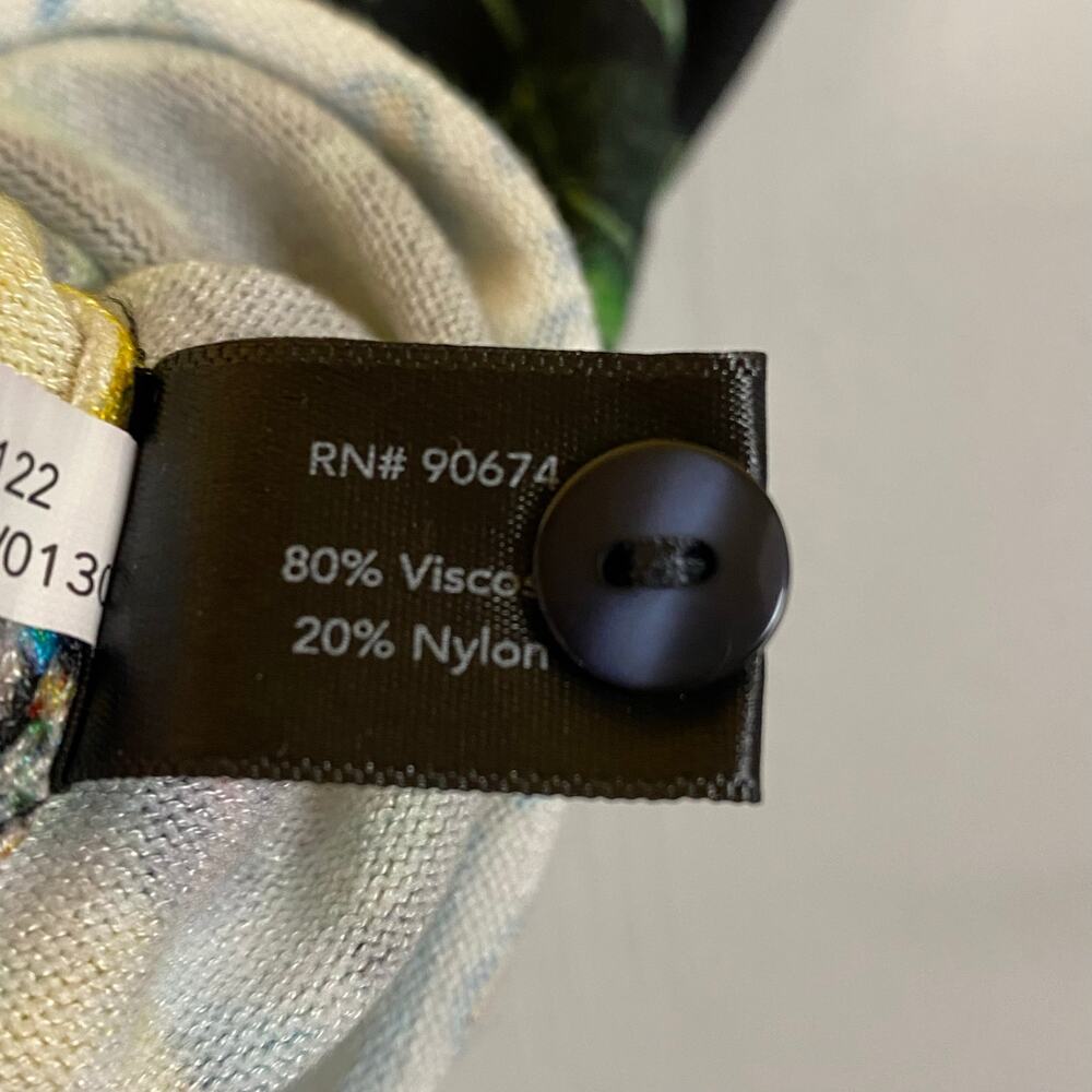 Boston Proper Black Lemon Print Cardigan Sweater Size Extra Small - Picture 5 of 6